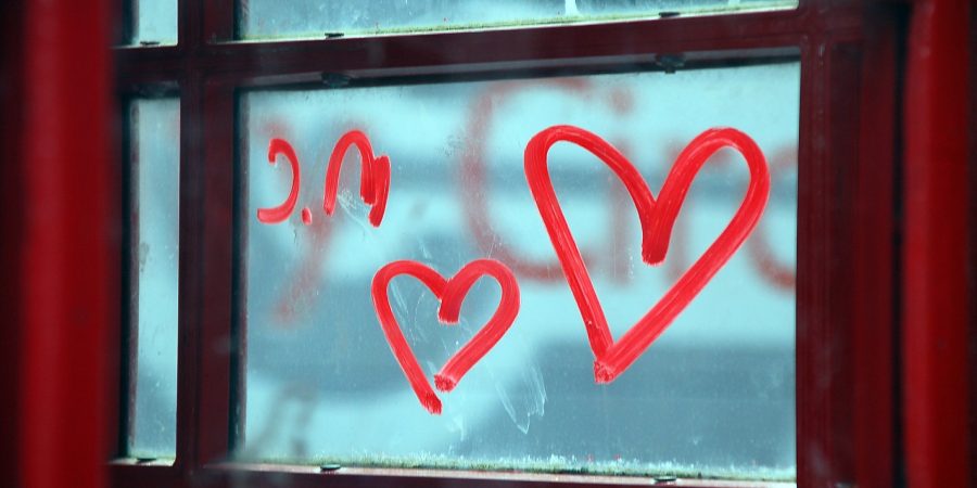 hearts in the window