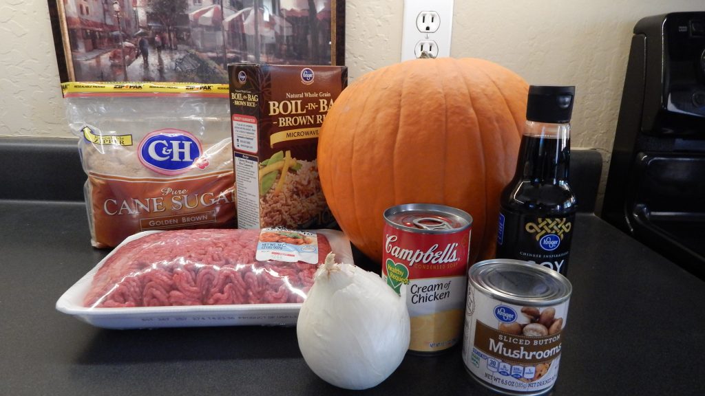 Dinner in a Pumpkin ingredients