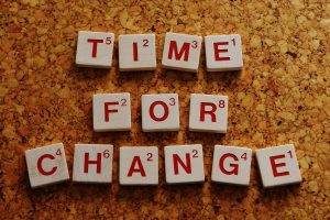 changes graphic. It says "Time for a Change"