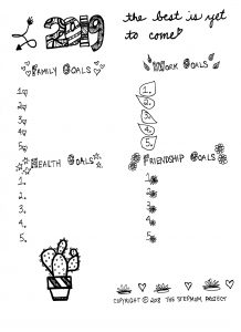 2019 Goal Setting Sheet