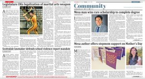 Featured in The East Valley Tribune