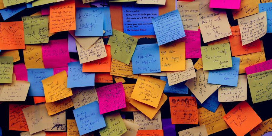 post-it notes with resolutions