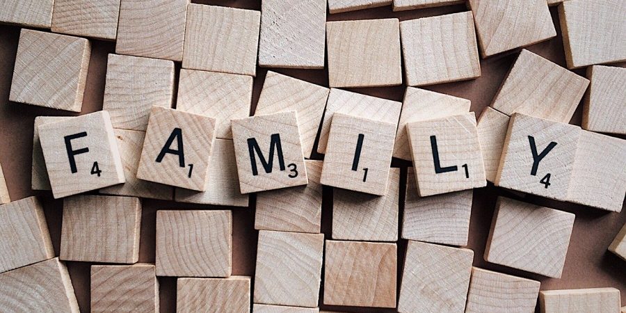 family scrabble pieces