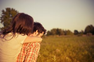 a couple in a field