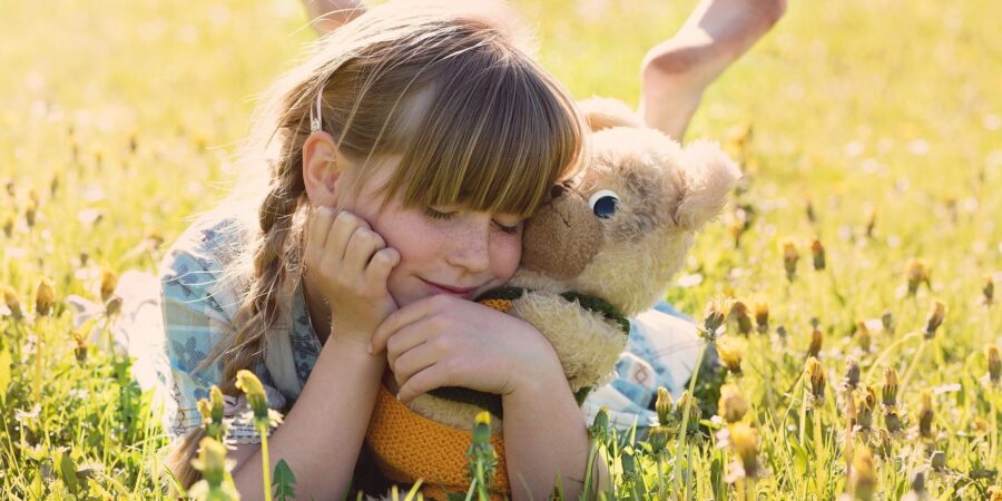 Girl coping with loss after her pet crossed the rainbow bridge