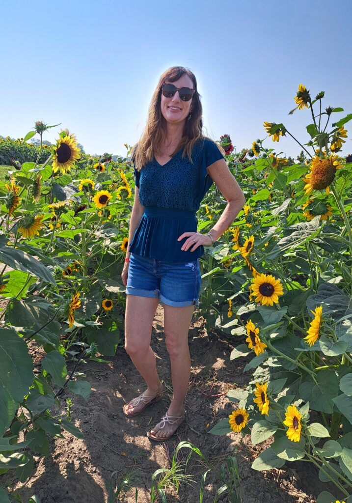 Visiting a sunflower farm on National Stepfamily Day